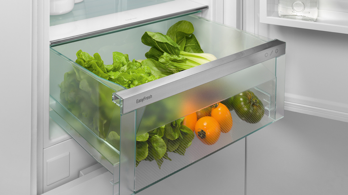 Bezpieczny system EasyFresh z wbudowaną prowadnicą szuflady