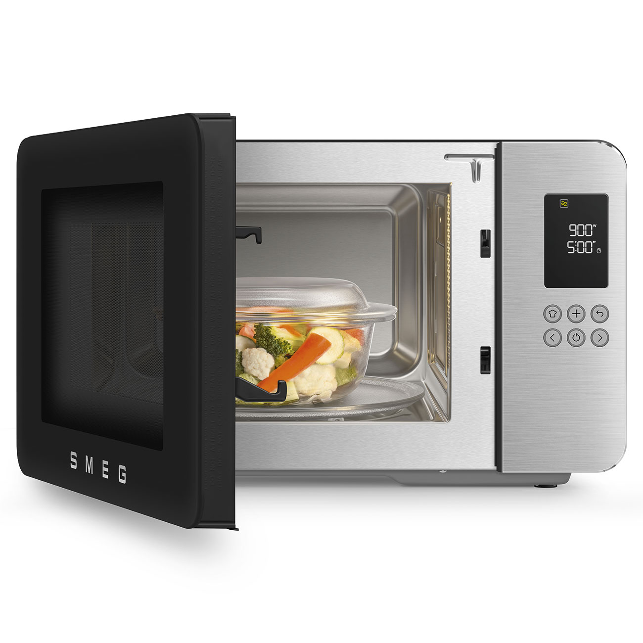 Kuchenka mikrofalowa z funkcją grill Smeg MOC01BLMEU